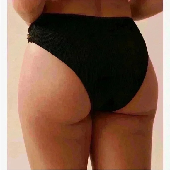 La Vie En Rose Textured Bikini, Black, Top XXL, Bottom L - Picture 8 of 8